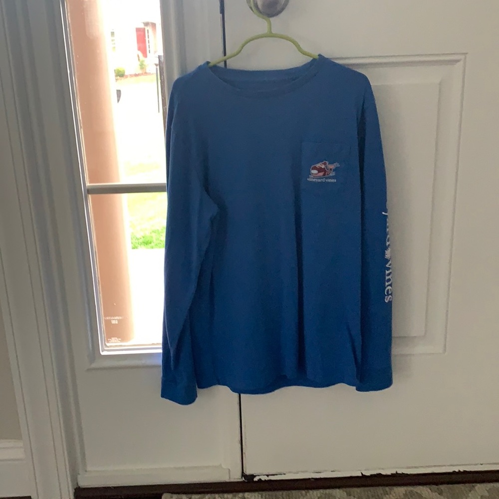 Blue Long Sleeve Winter Vineyard Vines Shirt